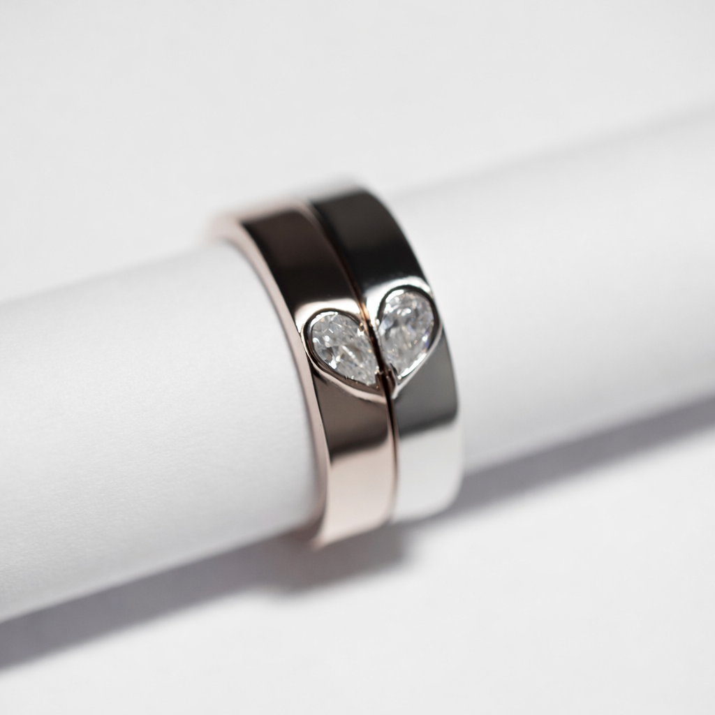 Aligned Heart Rings